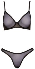 Cottelli LINGERIE - Seksowny Siateczkowy 2-Częściowy Komplecik Z Brokatem 80C/L