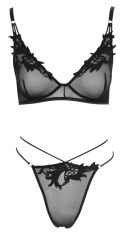 Cottelli LINGERIE - Seksowny Siateczkowy Biustonosz I Stringi Na Cienkich Sznureczkach XL Cottelli LINGERIE