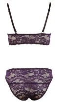 Cottelli LINGERIE - Seksowny Koronkowy Biustonosz I Figi Na Haftki XL