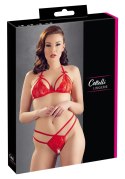 Cottelli LINGERIE - Zmysłowe Koronkowy Zestaw Biustonosz I Stringi Czerwony XL Cottelli LINGERIE