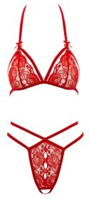 Cottelli LINGERIE - Zmysłowe Koronkowy Zestaw Biustonosz I Stringi Czerwony L Cottelli LINGERIE