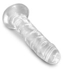 King Cock Clear - Realistyczne Dildo Z Przyssawką Przezroczyste 15 CM