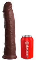 King Cock Elite - Realistyczne Silikonowe Dildo Z Przyssawką 28 CM Brązowy Kolor Skóry