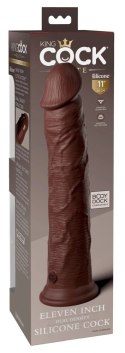 King Cock Elite - Realistyczne Silikonowe Dildo Z Przyssawką 28 CM Brązowy Kolor Skóry