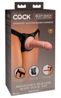 King Cock Elite - Uprząż Strap-On Z Realistycznym Dildo 15 CM Jasny Kolor Skóry