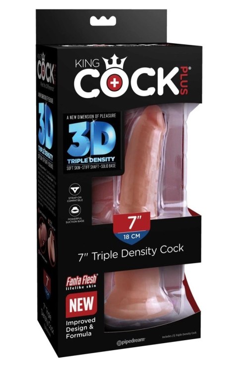 King Cock Plus - Realistyczne Naturalne Dildo Z Przyssawką 18 CM Ciemny Kolor Skóry