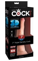 King Cock Plus - Realistyczne Naturalne Dildo Z Przyssawką 18 CM Jasny Kolor Skóry