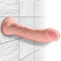 King Cock Plus - Realistyczne Naturalne Dildo Z Przyssawką 20 CM Jasny Kolor Skóry