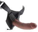 King Cock - Realistyczne Dildo Strap-On 20 CM Ciemny Kolor Skóry