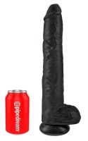 King Cock - Realistyczne Duże Dildo Z Przyssawką 36 CM Czarny King Cock