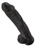 King Cock - Realistyczne Duże Dildo Z Przyssawką 36 CM Czarny King Cock