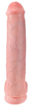 King Cock - Realistyczne Duże Dildo Z Przyssawką 38 CM Jasny Kolor Skóry