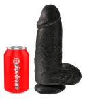 King Cock - Realistyczne Grube Dildo Z Przyssawką 23 CM Czarny King Cock