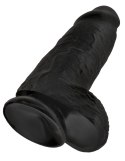 King Cock - Realistyczne Grube Dildo Z Przyssawką 23 CM Czarny King Cock