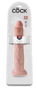 King Cock - Realistyczne Naturalne Dildo Z Przyssawką 33 CM Jasny Kolor Skóry King Cock