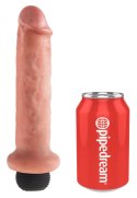 King Cock - Realistyczne Naturalne Dildo Z Wytryskiem 15 CM Jasny Kolor Skóry