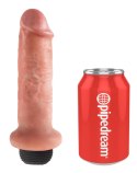 King Cock - Realistyczne Naturalne Dildo Z Wytryskiem 15 CM Jasny Kolor Skóry