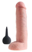 King Cock - Realistyczne Naturalne Dildo Z Wytryskiem 25 CM Jasny Kolor Skóry King Cock