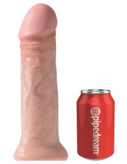 King Cock - Realistyczne Naturalne Dildo Z Żyłkami I Żołędziem 28 CM Jasny Kolor Skóry