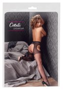 Cottelli LEGWEAR - Czarne Rajstopy Z Pasem Do Pończoch S/M