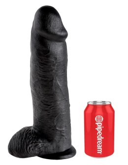 King Cock - Realistyczne Dildo Z Jądrami Czarne 30 CM