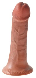 King Cock - Realistyczne Dildo Z Żyłkami I Przyssawką 15 CM Ciemny Kolor Skóry King Cock