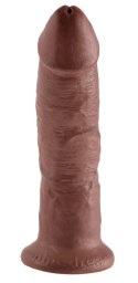 King Cock - Realistyczne Zakrzywione Dildo Z Przyssawką 23 CM Brązowy Kolor Skóry