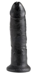 King Cock - Realistyczne Zakrzywione Dildo Z Przyssawką 23 CM Czarny