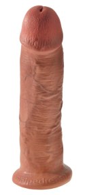 King Cock - Realistyczne Zakrzywione Dildo Z Przyssawką 25 CM Ciemny Kolor Skóry