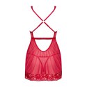 Obsessive - Seksowna Prześwitująca Babydoll I Stringi Czerwone XL/2XL