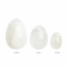 Kulki gejszy - La Gemmes Yoni Egg Set Clear Quartz