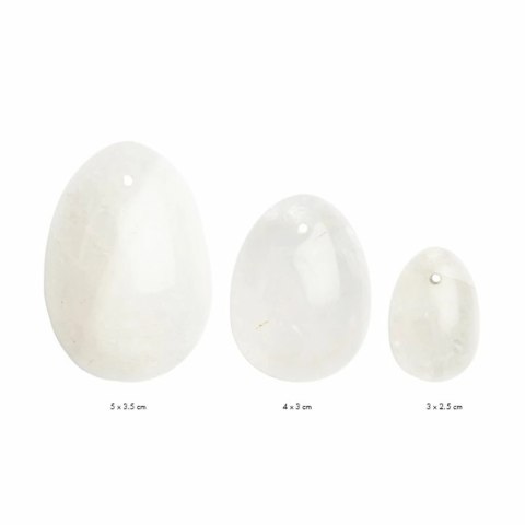 Kulki gejszy - La Gemmes Yoni Egg Set Clear Quartz