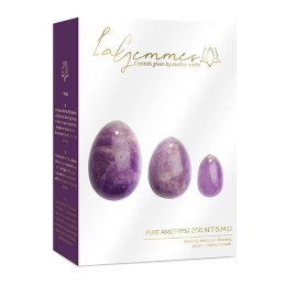 Kulki gejszy - La Gemmes Yoni Egg Set Pure Amethyst