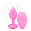 Zdalnie sterowany plug analny - B-Vibe Vibrating Heart Plug S/M Pink