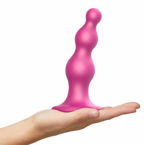 Strap-On-Me Dildo - Strap-On-Me Dildo Plug Beads Metallic Raspberry Pink L