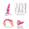 Strap-On-Me Dildo - Strap-On-Me Dildo Plug Beads Metallic Raspberry Pink L