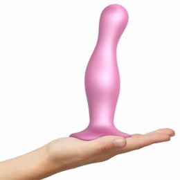 Dildo - Strap-On-Me Dildo Plug Curvy Metallic Sugar Pink M