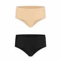 Bye Bra Niewidzialne majtki - Bye Bra Invisible High Brief Nude + Black XXL