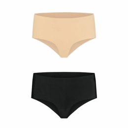 Bye Bra Niewidzialne majtki - Bye Bra Invisible High Brief Nude + Black XXL