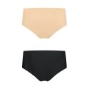 Bye Bra Niewidzialne majtki - Bye Bra Invisible High Brief Nude + Black XXL