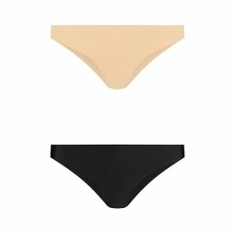 Bye Bra Niewidzialne stringi - Bye Bra Invisible Brazilian Nude + Black XXL