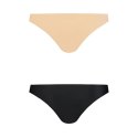 Bye Bra Niewidzialne stringi - Bye Bra Invisible Brazilian Nude + Black XXL