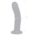 Szklane dildo - Glas Curved Realistic with Veins