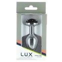 Lux Active Plug analny - Lux Active Metal Butt Plug Black Rose