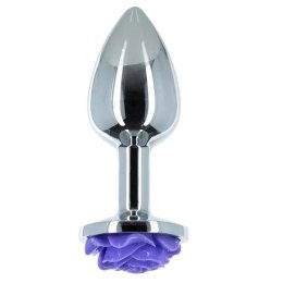 Plug analny - Lux Active Metal Butt Plug Purple Rose