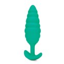 Plug analny wibrujący - B-Vibe Texture Plug Twist Green