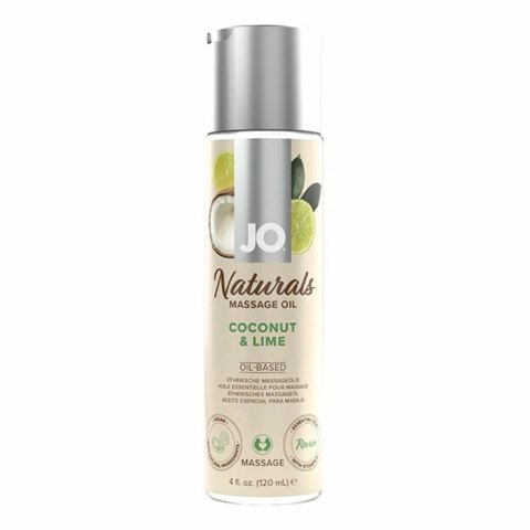 System JO Olejek do masażu - System JO Naturals Massage Oil Coconut & Lime 120 ml