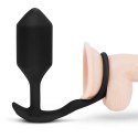 Plug analny wibrujący z pierścieniem - B-Vibe Vibrating Snug & Tug XL