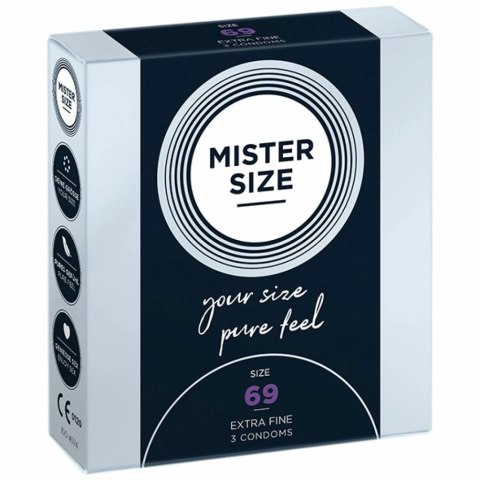 Mister Size Prezerwatywy - Mister Size 69 mm (3 szt)