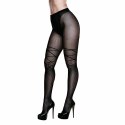 Baci Rajstopy - Baci Ribbon and Bow Jacquard Pantyhose One Size